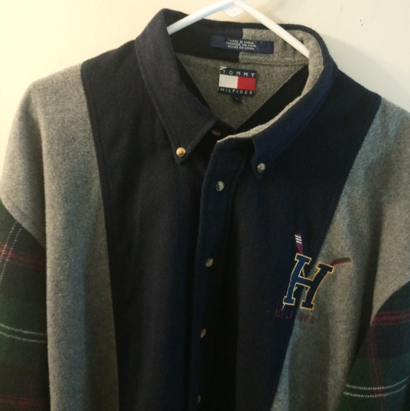 Tommy Hilfiger Wool Blend Multi-Media Button Down Shirts - Picture 3 of 6